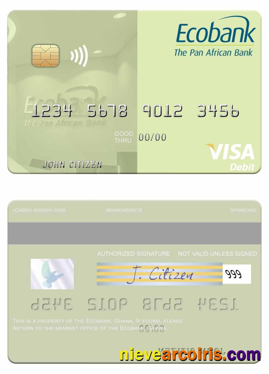 Ghana Ecobank Ghana visa debit card